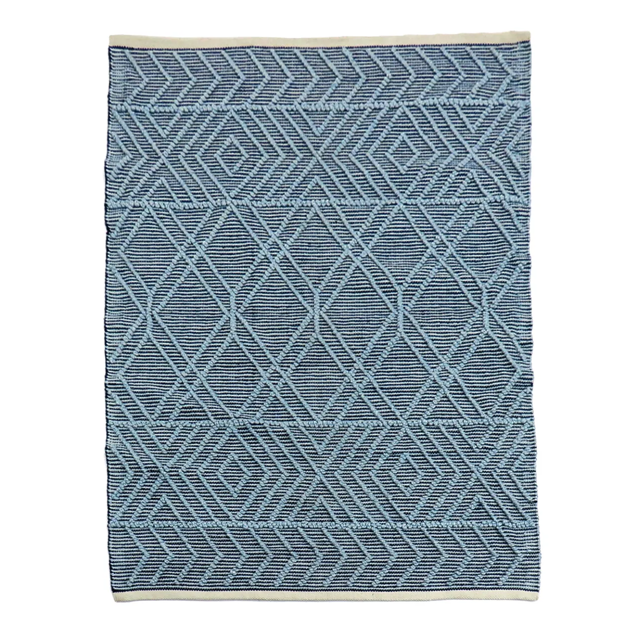 National Tree Company 5x7 ft. Navy Blue Hand Woven Outdoor Rug