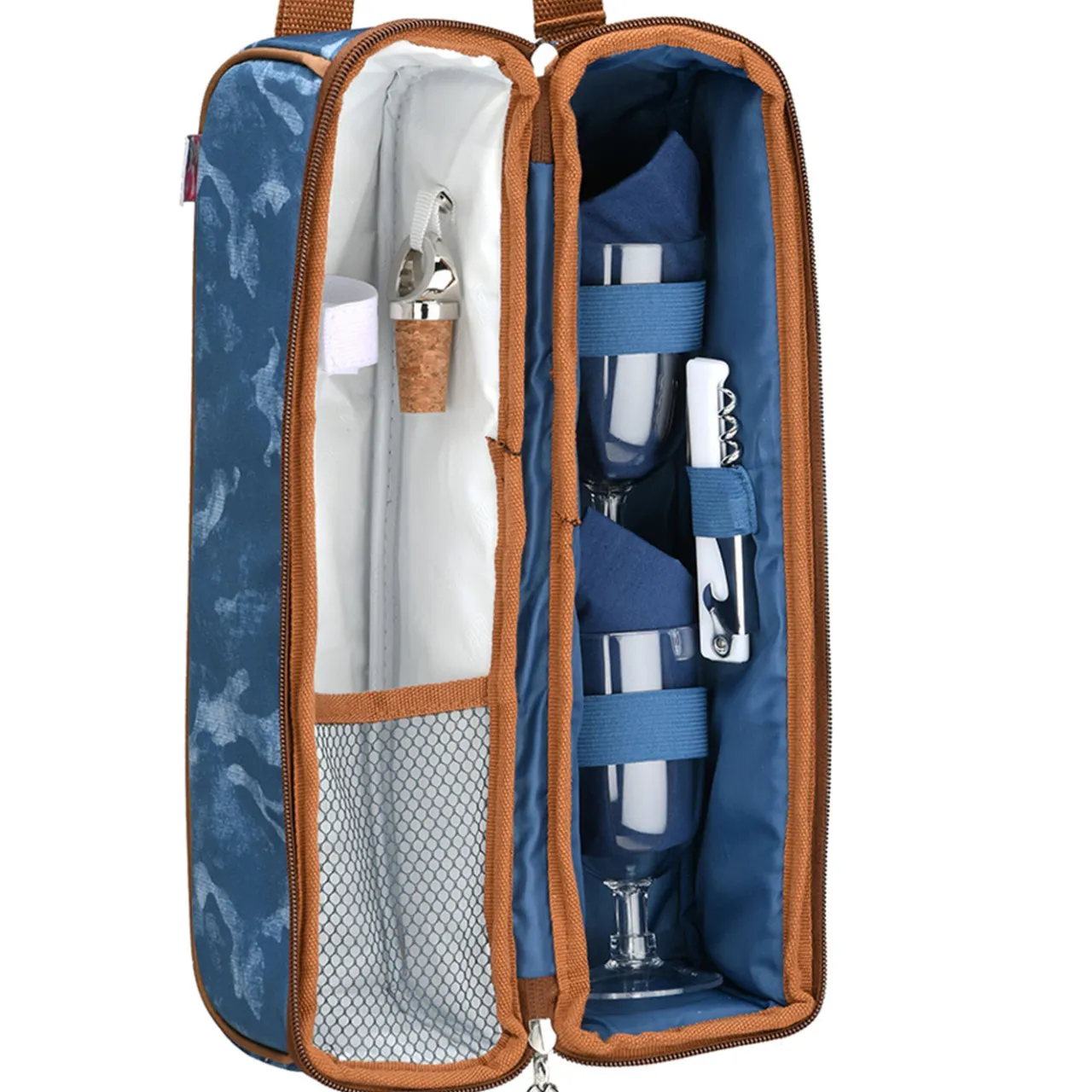 Discount National Tree Company 7x3x14 in. 1 Bottle Wine Tote Cooler Bag