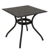 New National Tree Company 32x32x30 in. Bourton Small Space Cast Aluminum Straight Mesh All-Weather Dining Table, Seats 4, Bourton Collection