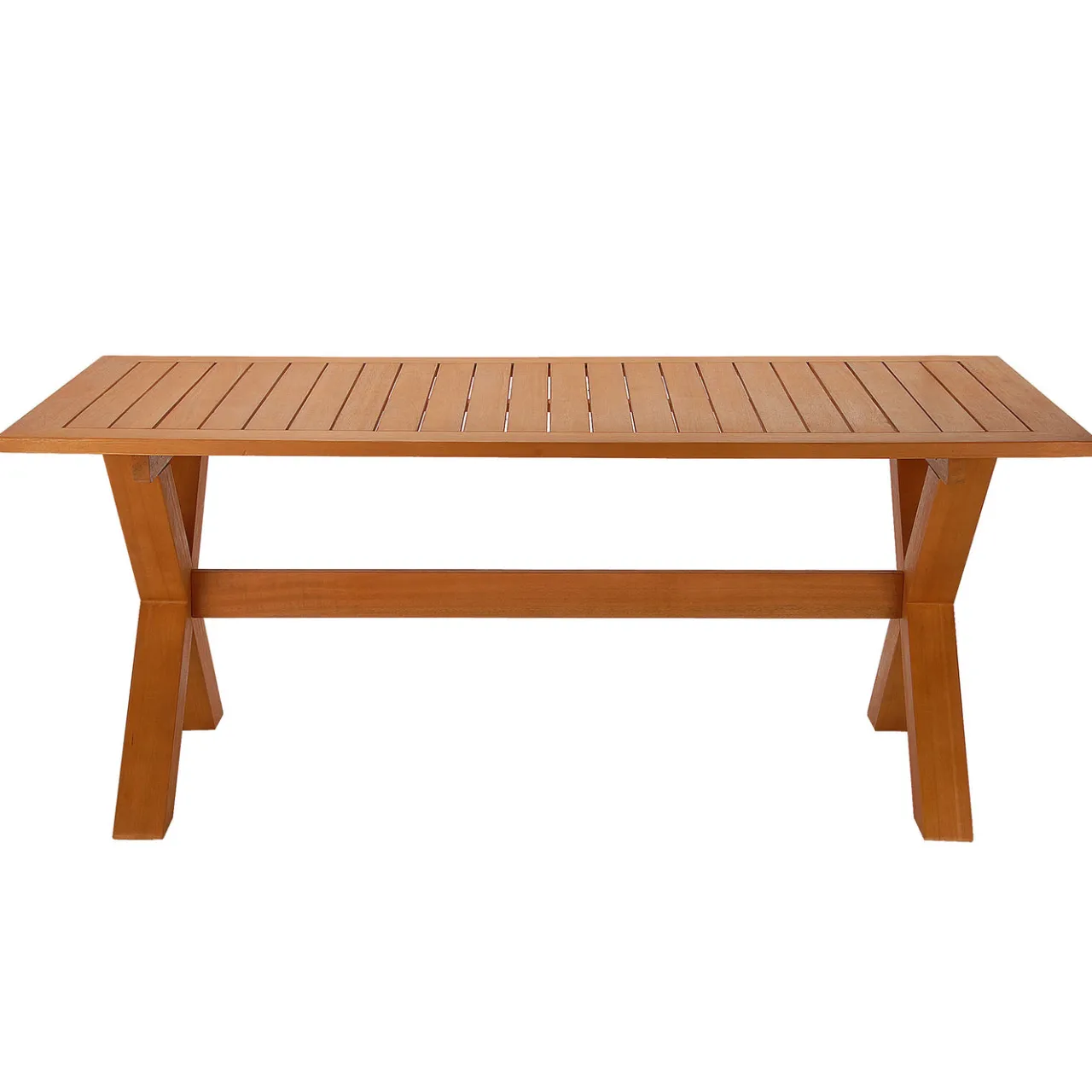 New National Tree Company 72x38x29 in. Eucalyptus Grandis Wood Farm House Style Table, Natural Color